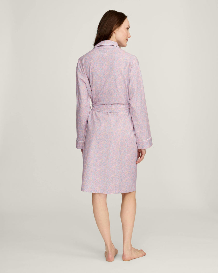 Women’s Twill Robe in Fleur Blush