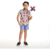 Kids Crosshatch Checkered Pop Buttondown