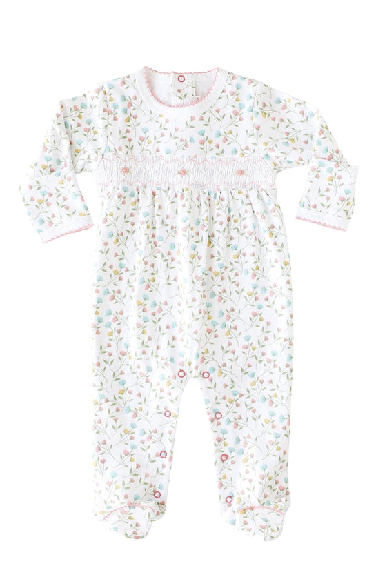 Pink Arabella Smocked Footie