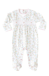 Pink Arabella Smocked Footie