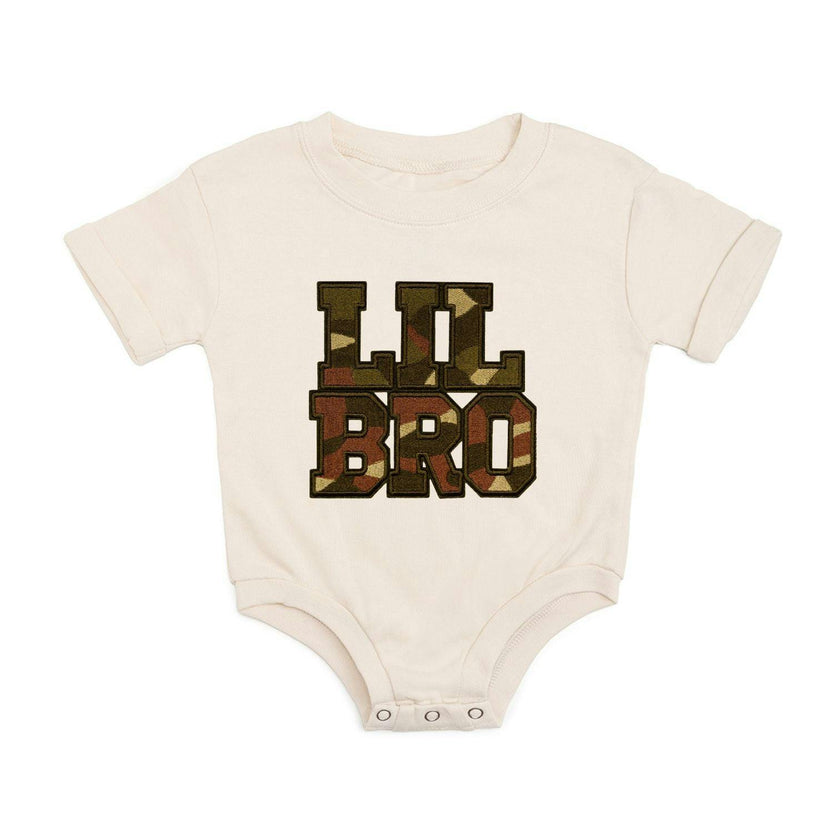 Lil Bro Camo Patch Short Sleeve Romper