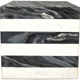 Felix 15" Contemporary Natural Marble Handmade Cube End Table