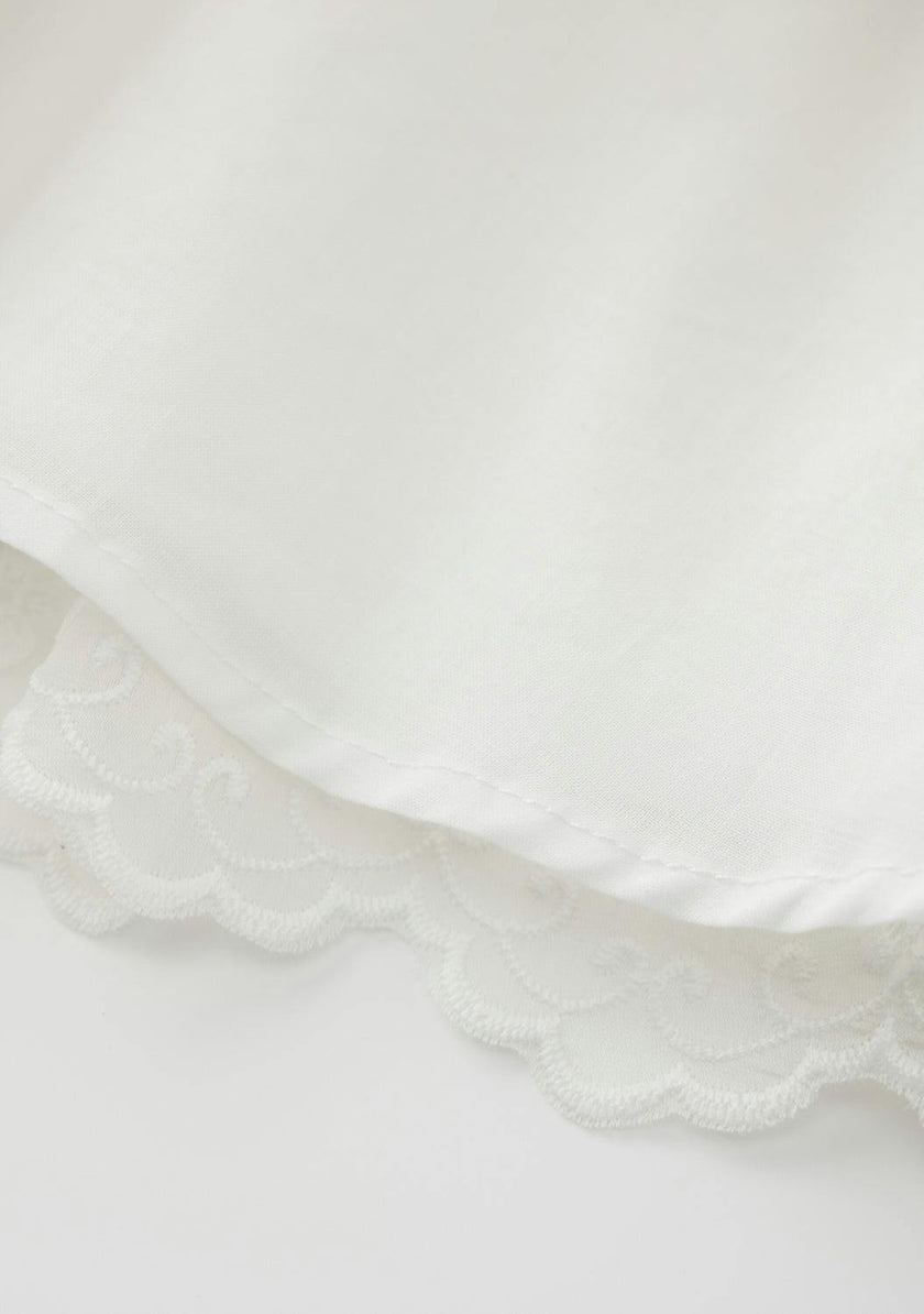 Alisha Frill Embroidery Mini Dress