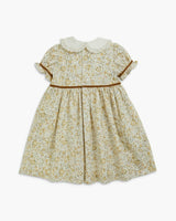 Antonella Dress Beige Mustard Floral