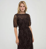 The Short Sleeve Dalia Nap Dress -  Chocolate