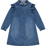 Ruffle Collar Denim Dress