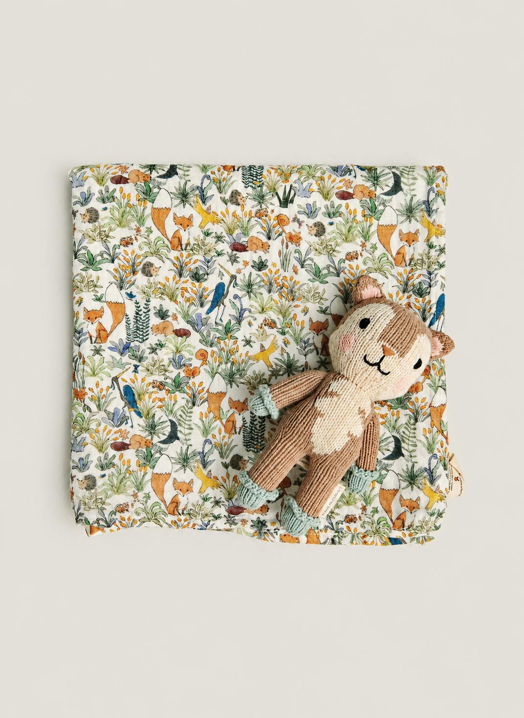 Shawl Blanket - Foxy Forest and Finley the Fox - Knit Doll