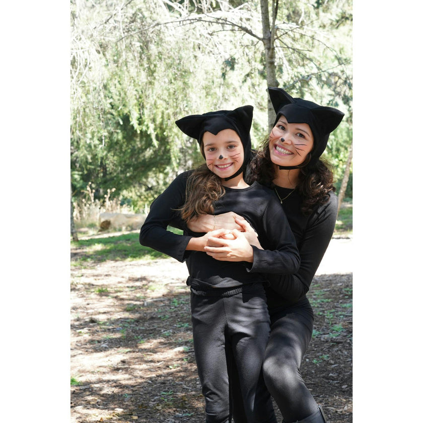 Adult Black Cat Hat & Tail Accessory Set