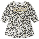 Jailys Fleurs Gold Thread Baby Dress Black