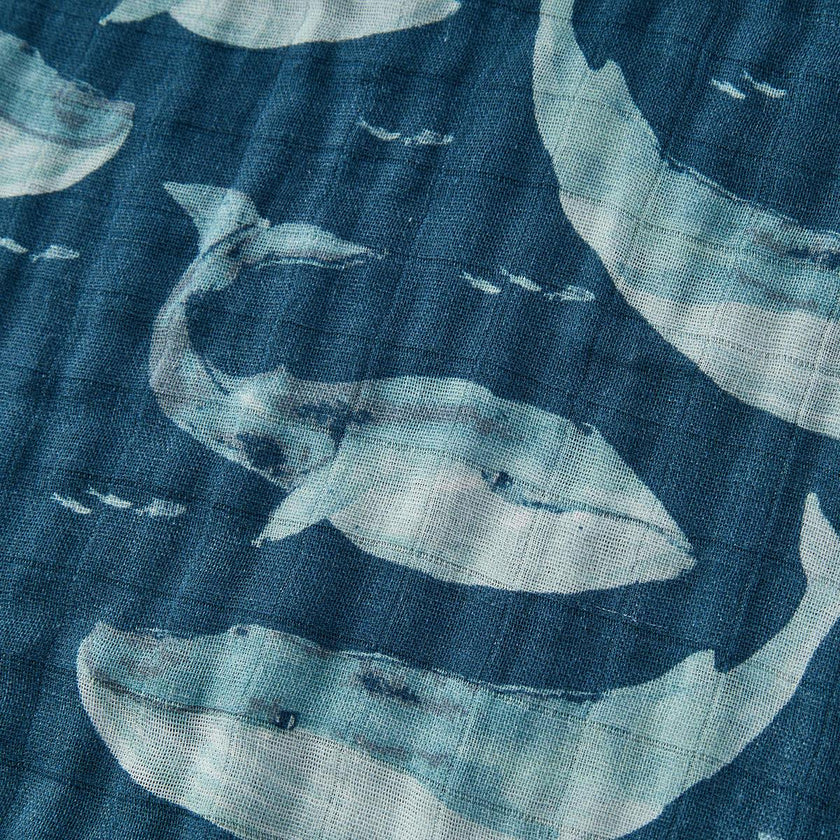Blue Big Lovey Three-Layer Muslin Blanket
