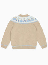 Oatmeal Aubrey Cotton Baby Cardigan