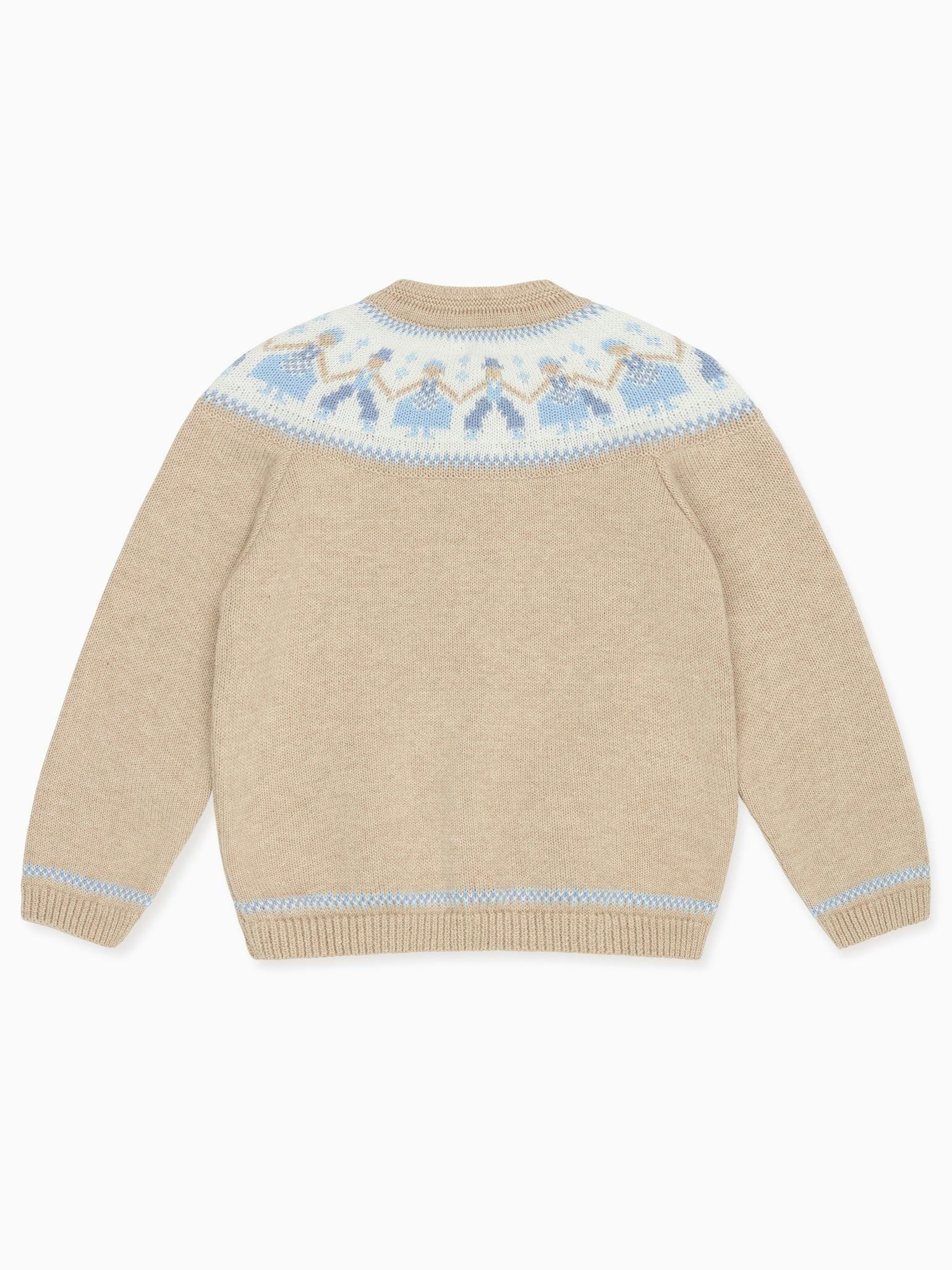 Oatmeal Aubrey Cotton Baby Cardigan