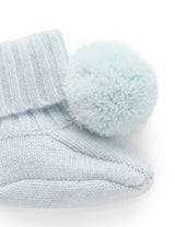 Cashmere Booties Pale Blue Melange