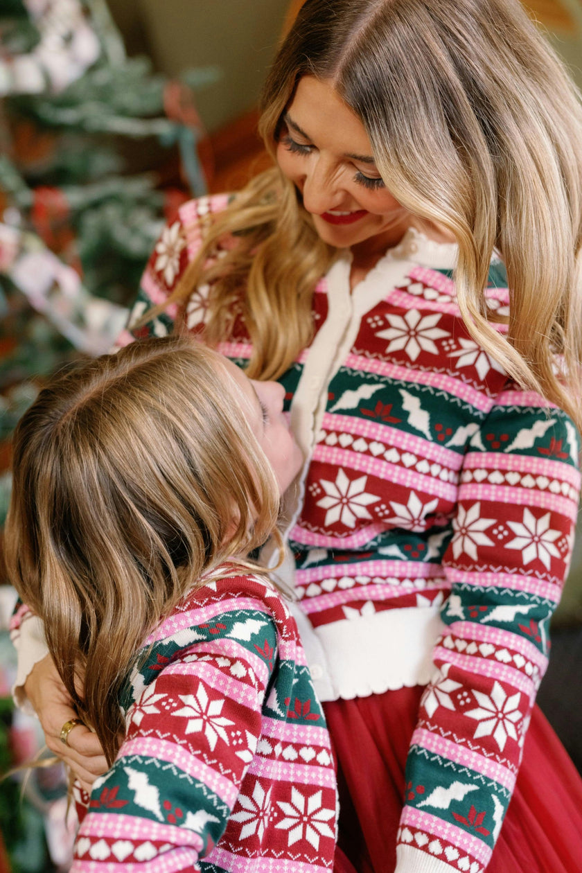 Cornelia Cardigan in Festive Fair Isle
