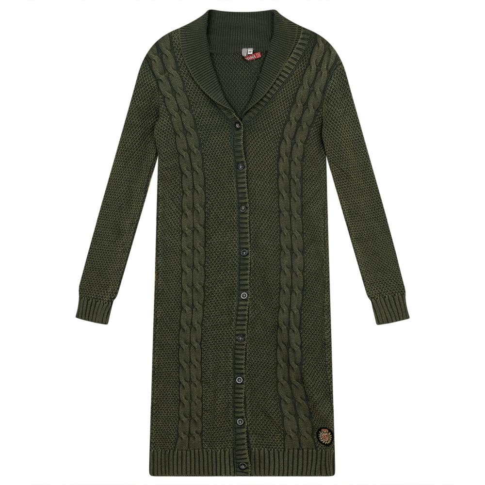 Cable Knit Long Cardigan