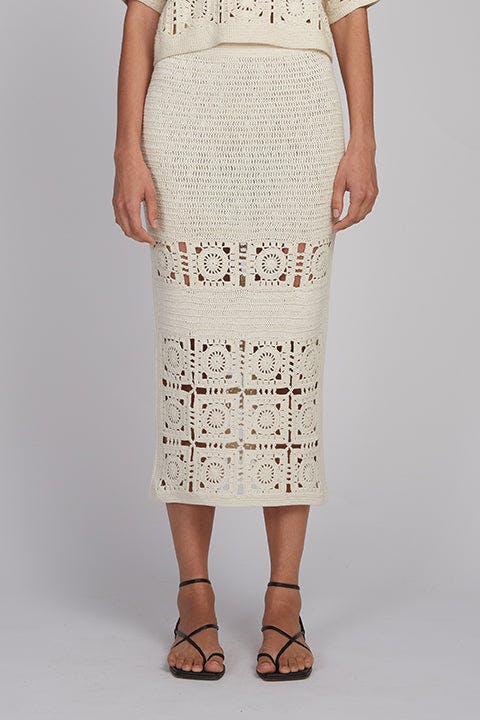 JANA CROCHET SKIRT | IVORY