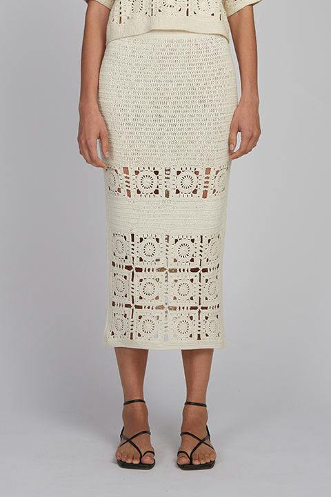 JANA CROCHET SKIRT | IVORY