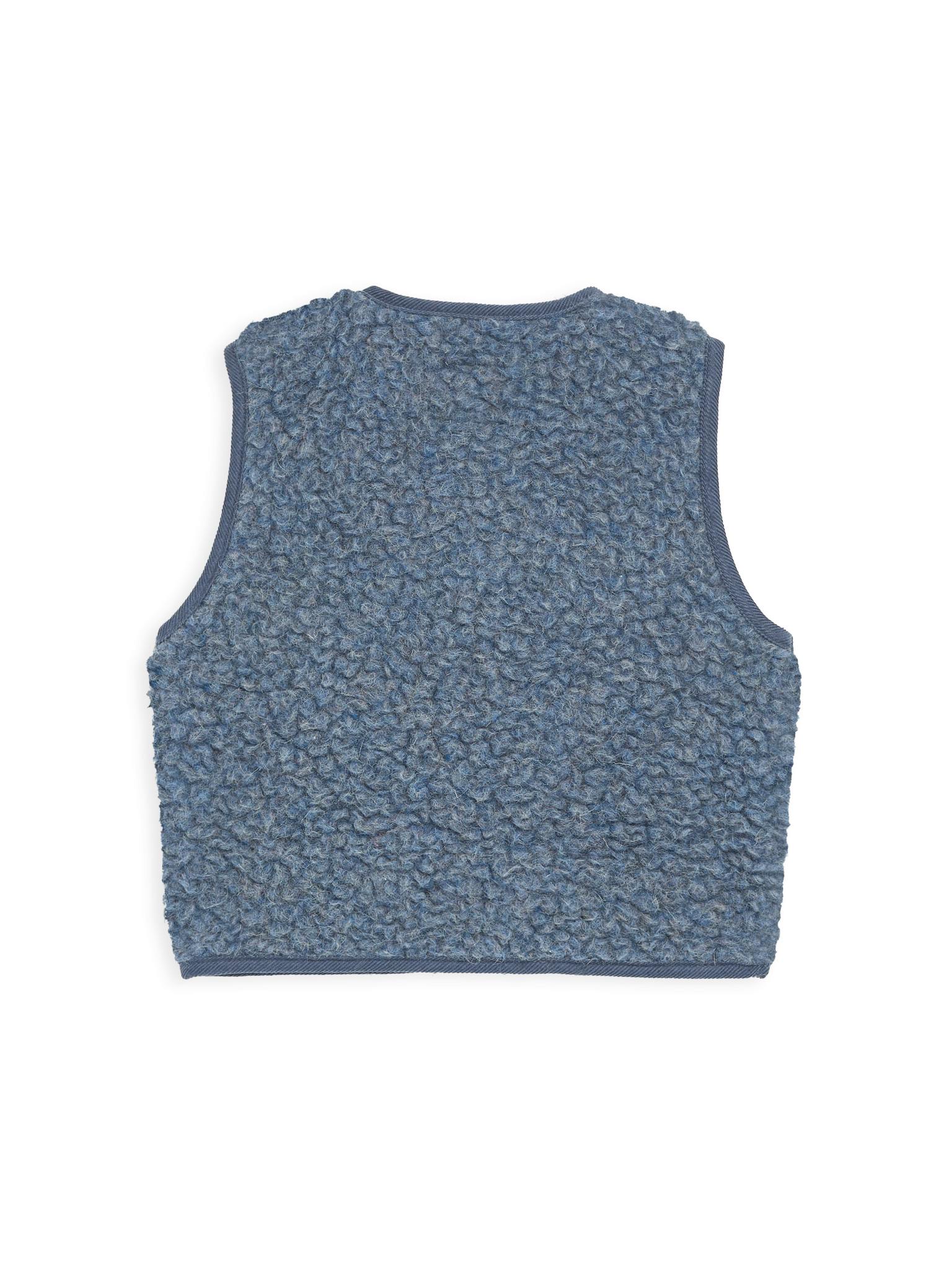 children's merino wool vest - baltic