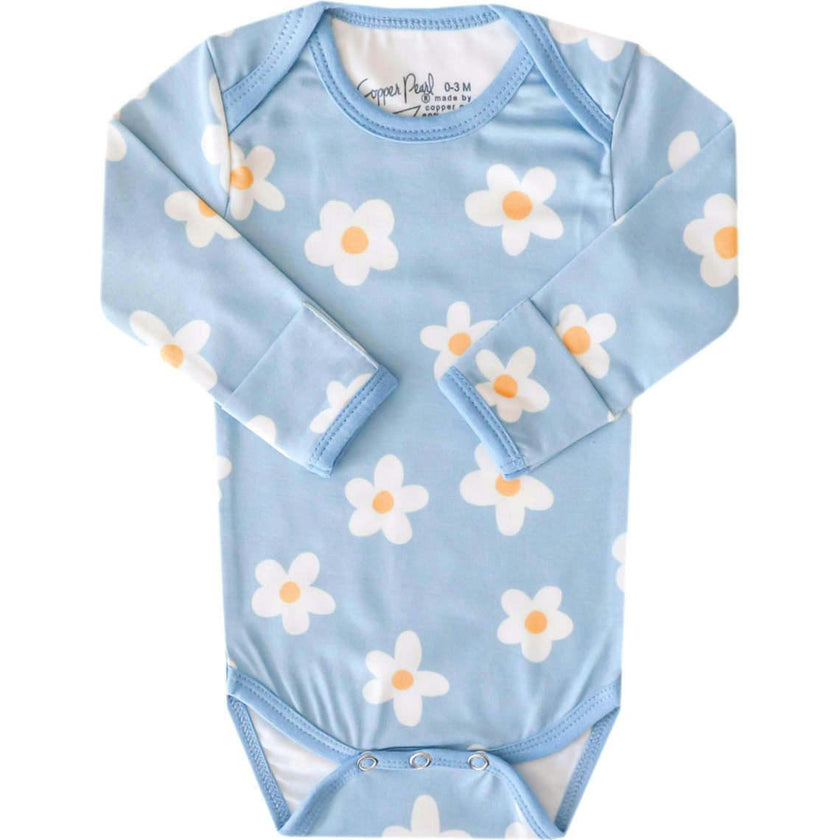 Ultra Soft Long Sleeve Overlap Shoulders Bodysuit, Prints