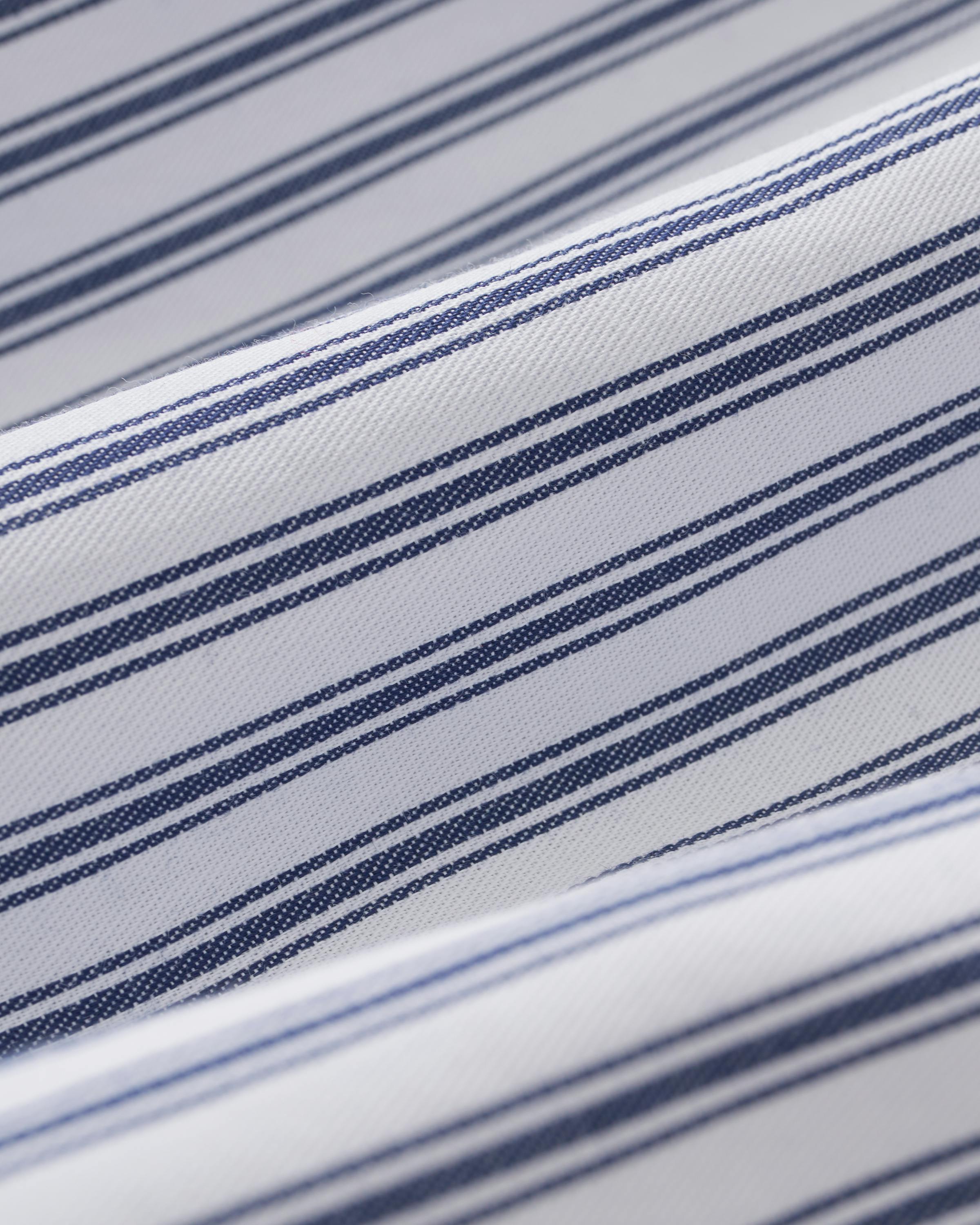 The Celine Poplin Pajama Set in Navy French Ticking