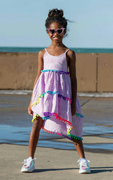 St. Barths Pom Pom High Low Dress