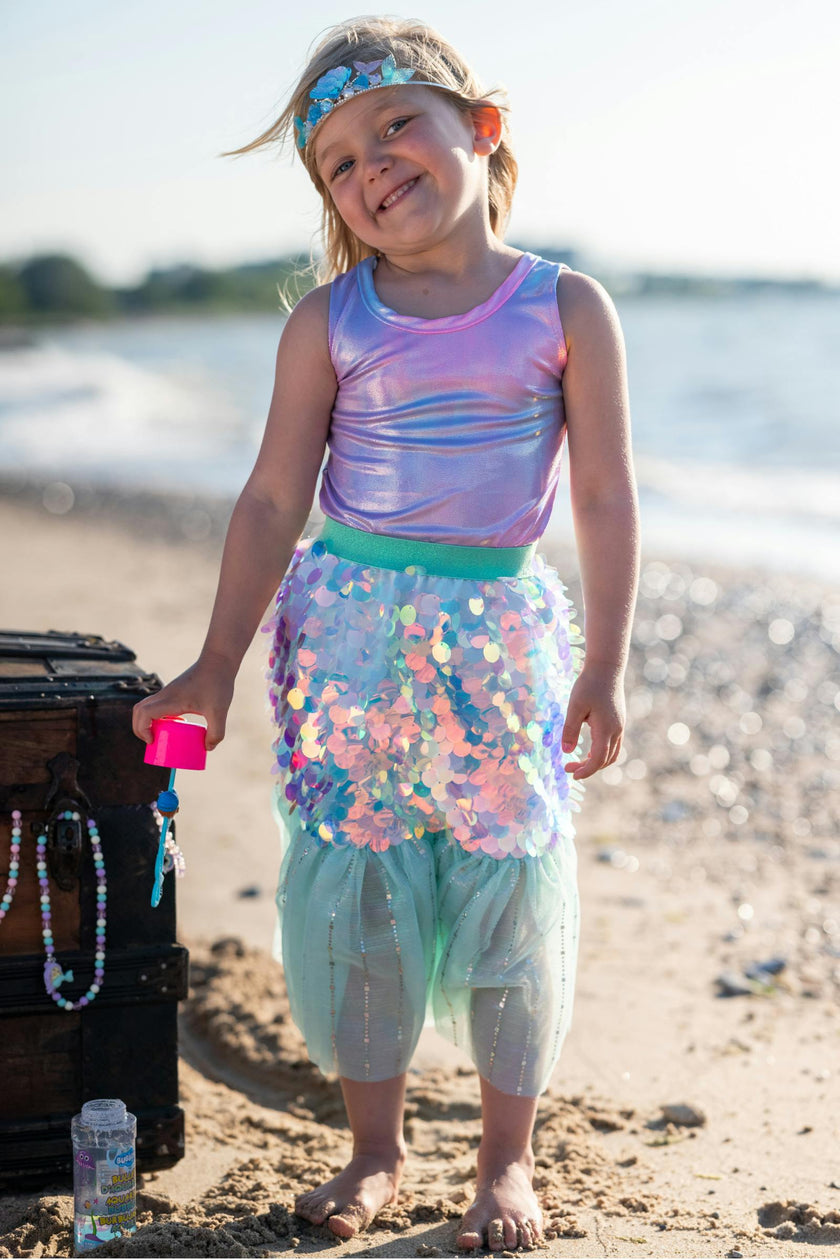 Bling Bling Mermaid Skirt & Hairclip Set
