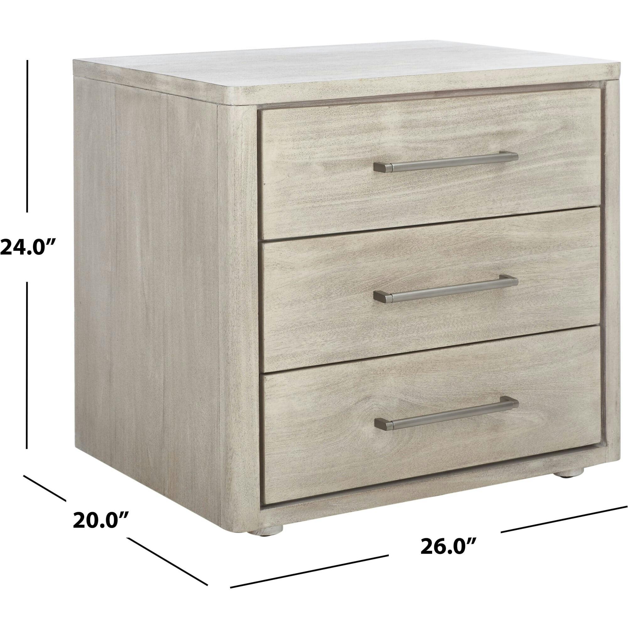 Rosey 3 Drawer Nightstand
