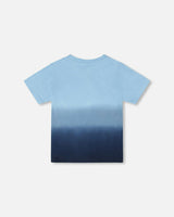 Organic Cotton Short Sleeve T-Shirt Blue Gradient
