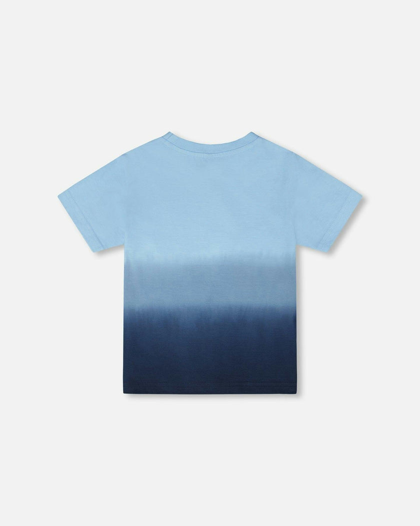 Organic Cotton Short Sleeve T-Shirt Blue Gradient