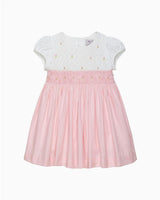 Baby Rose Hand Smocked Dress in Pink
