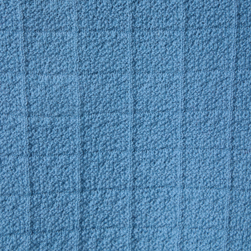 Textured Knit Polo, blue