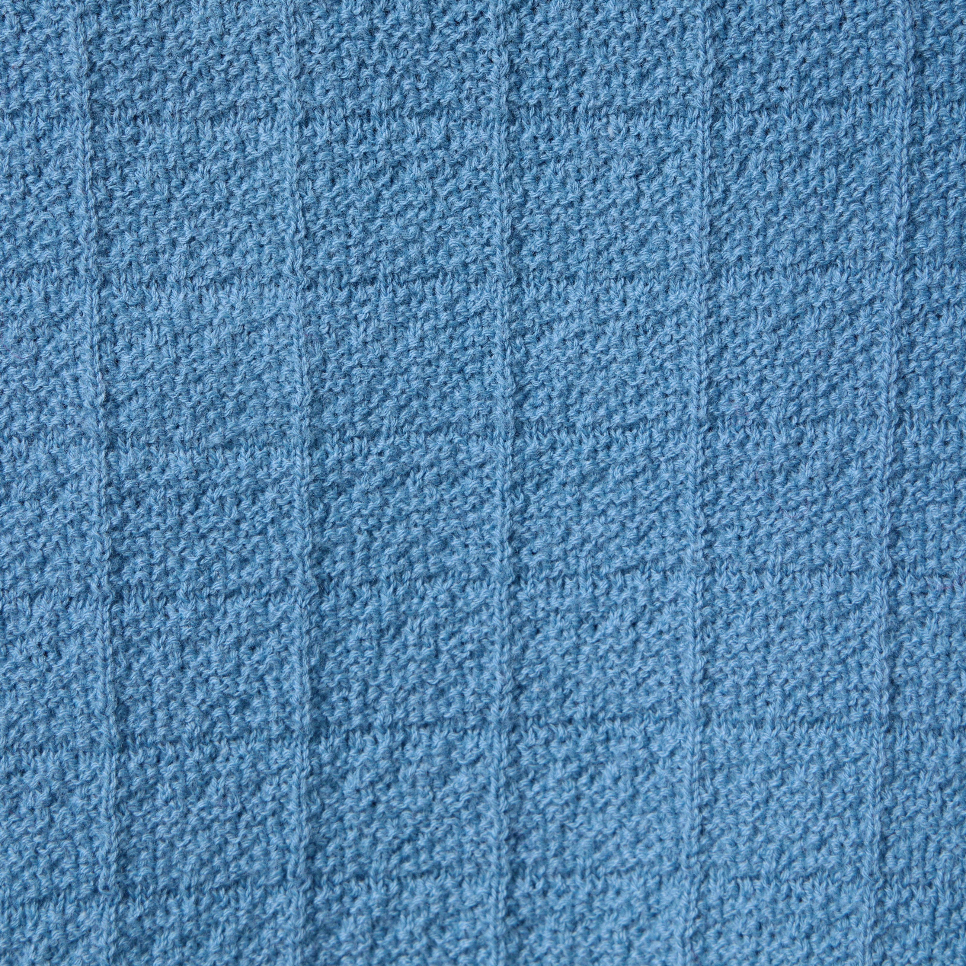 Textured Knit Polo, blue