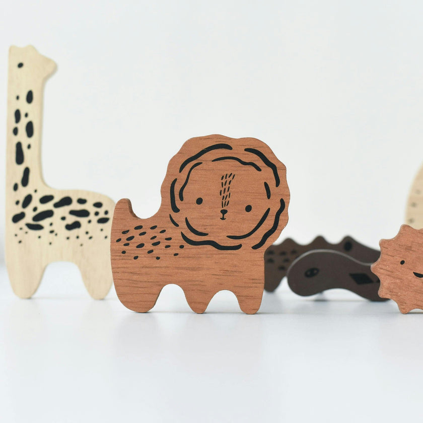 WOODEN TRAY PUZZLE - SAFARI ANIMALS - 2ND EDITION