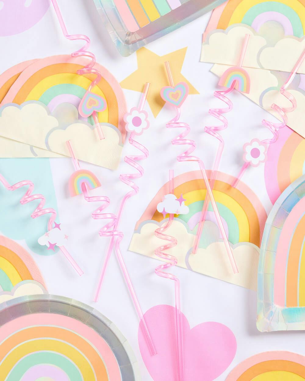 Rainbow Straws - 16 reusable straws