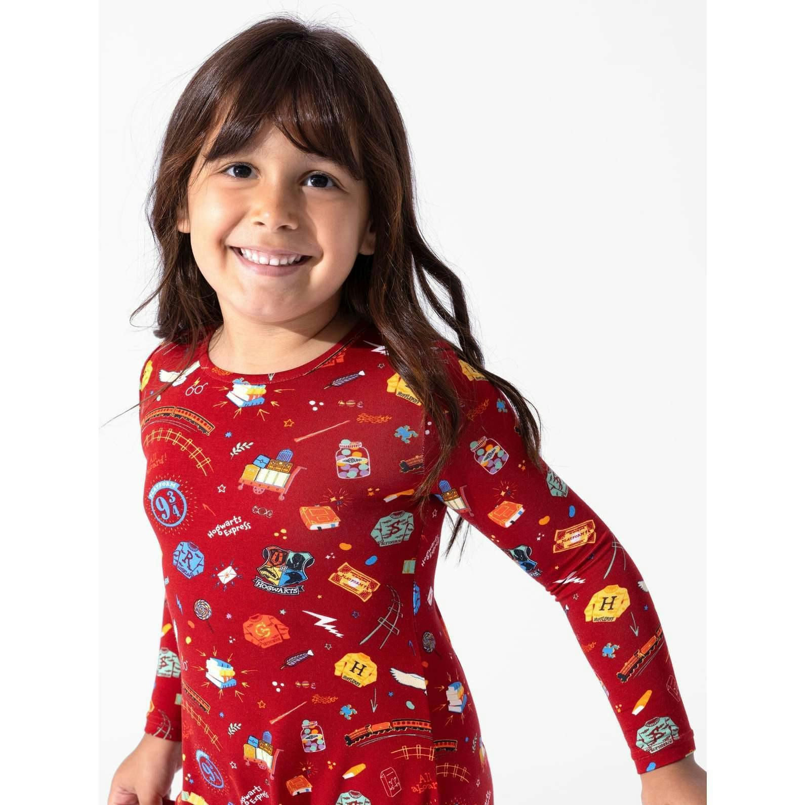 Hogwarts Express Bamboo Girls' Long Sleeve Dress