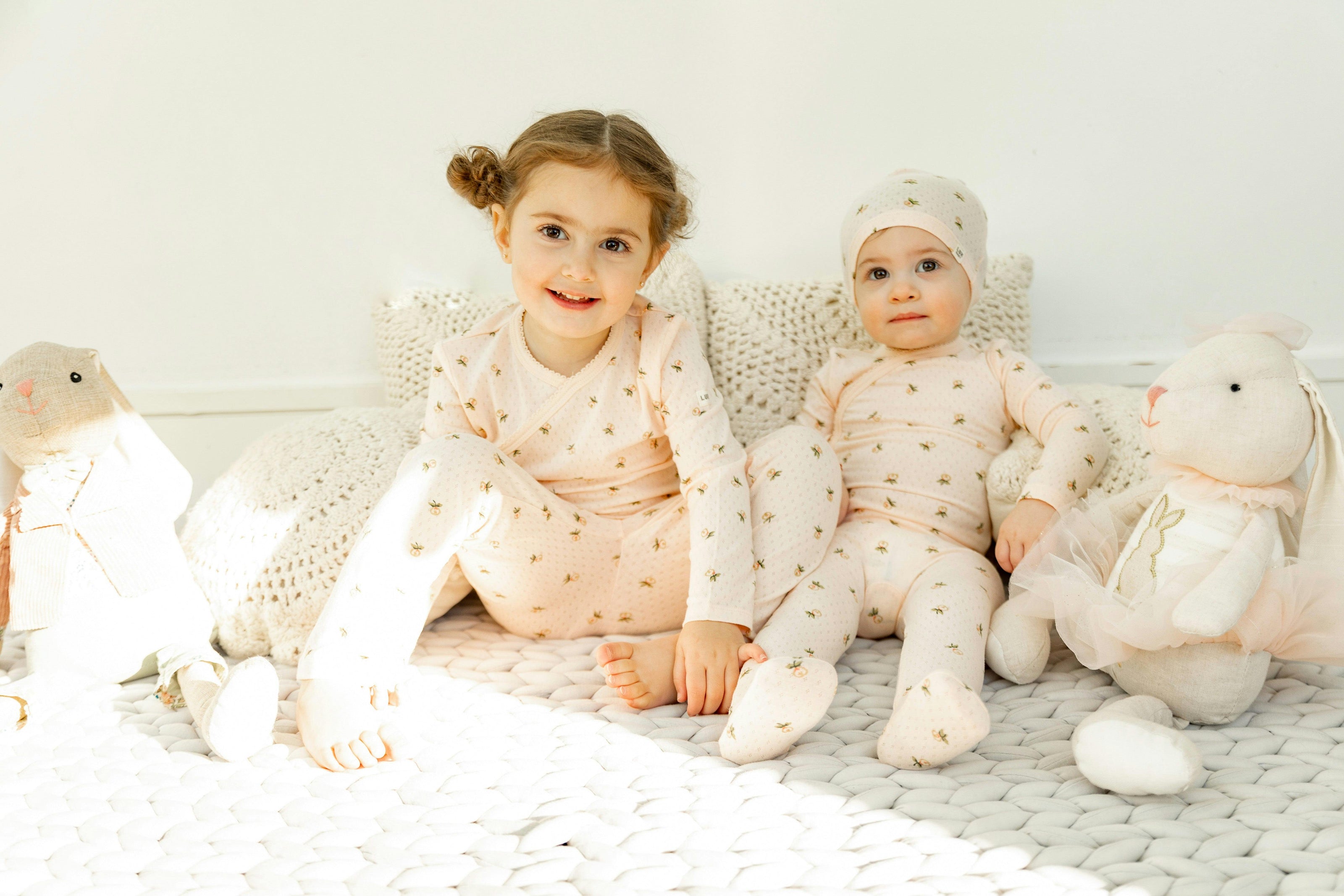Floral Print Pointelle 2Pc Set