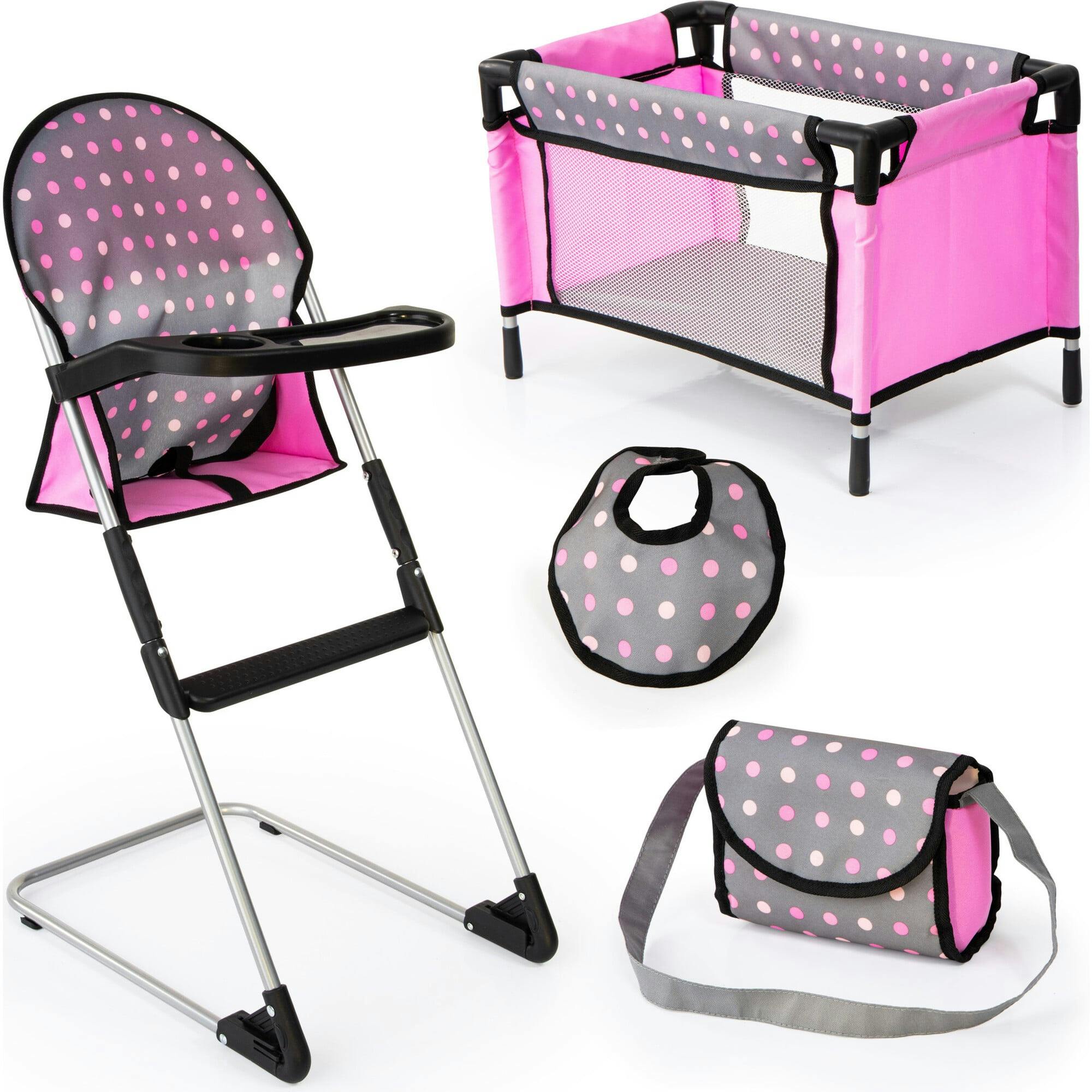 Doll High Chair/Crib Set