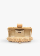 Women's Lou Wicker Clutch With Drop-In Chain Strap