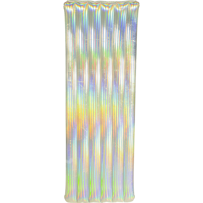 Holographic Deluxe Pool Raft 74 x 30"