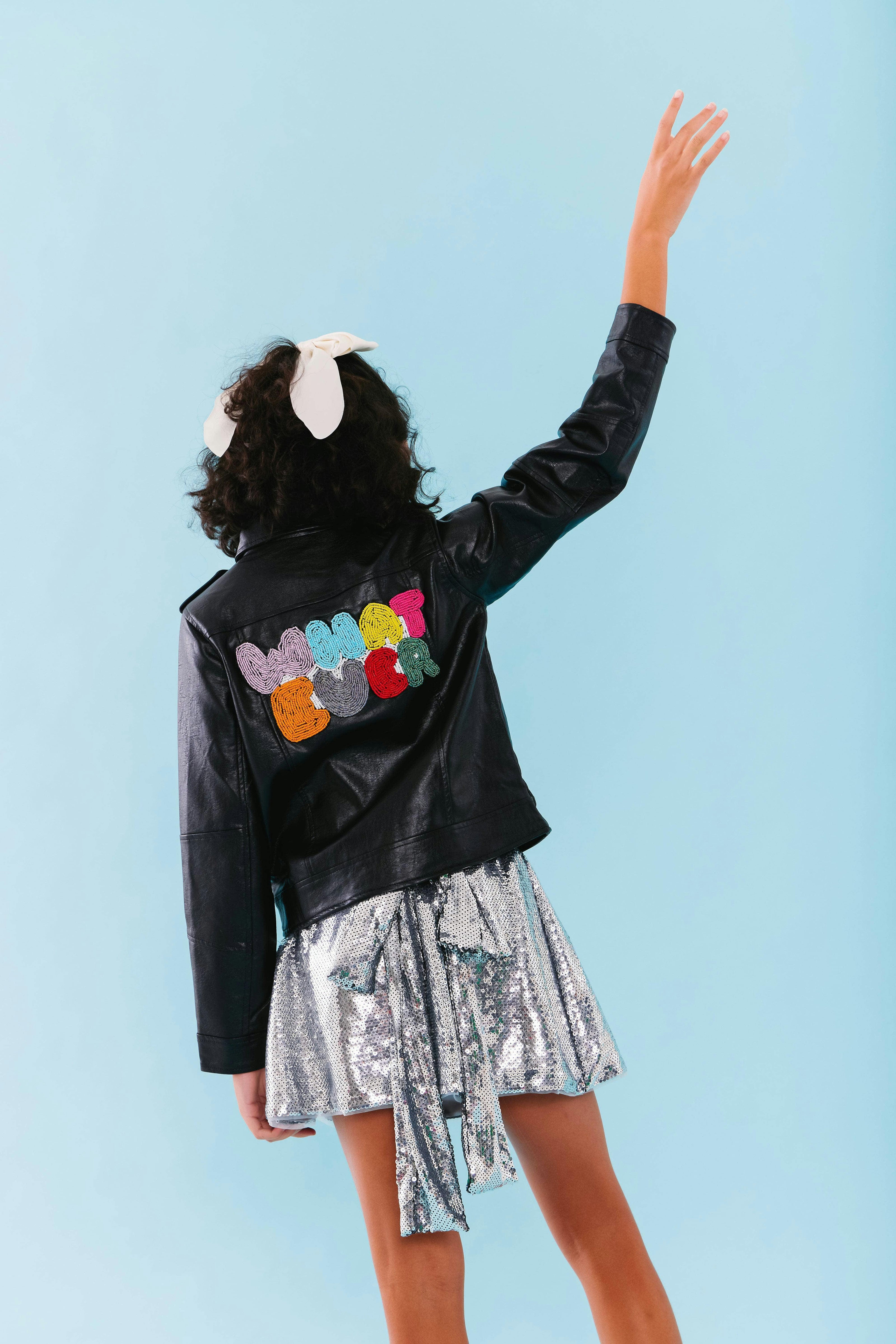Whatever Beaded Leather Jacket