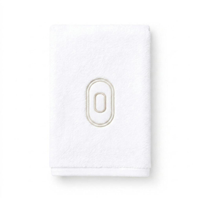 DH Oval Monogram Embroidered Fingertip Towel