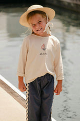 Embroidered Top in Le Bateau