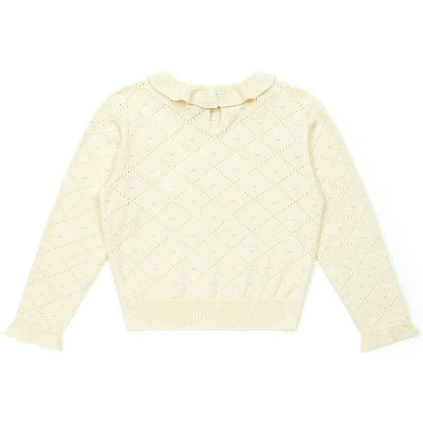 BONTON Frou Frou Ruffle Collar Sweater
