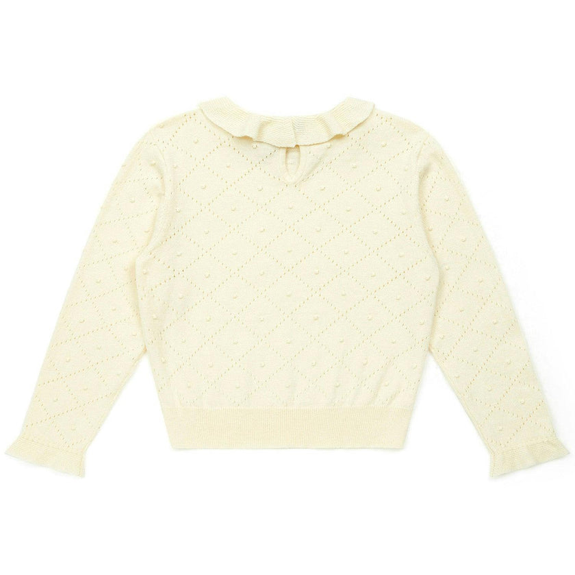 BONTON Frou Frou Ruffle Collar Sweater