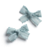Halo Luxe Mae Lattice Lace Double Clip Set - Powder Blue