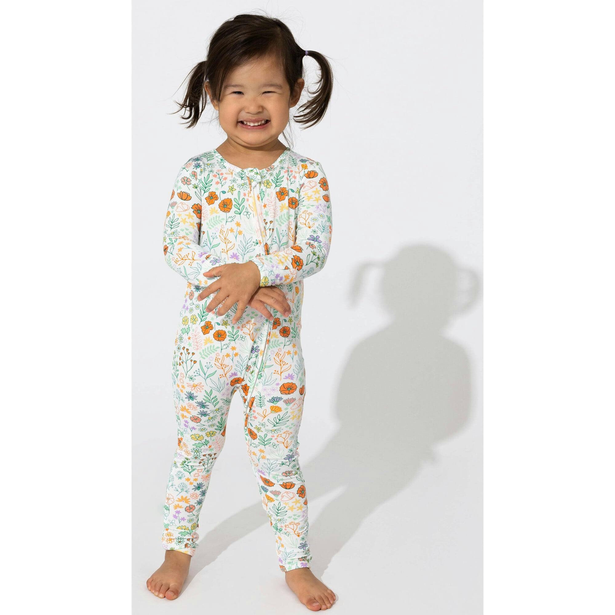 Summer Floral Bamboo Convertible Footie