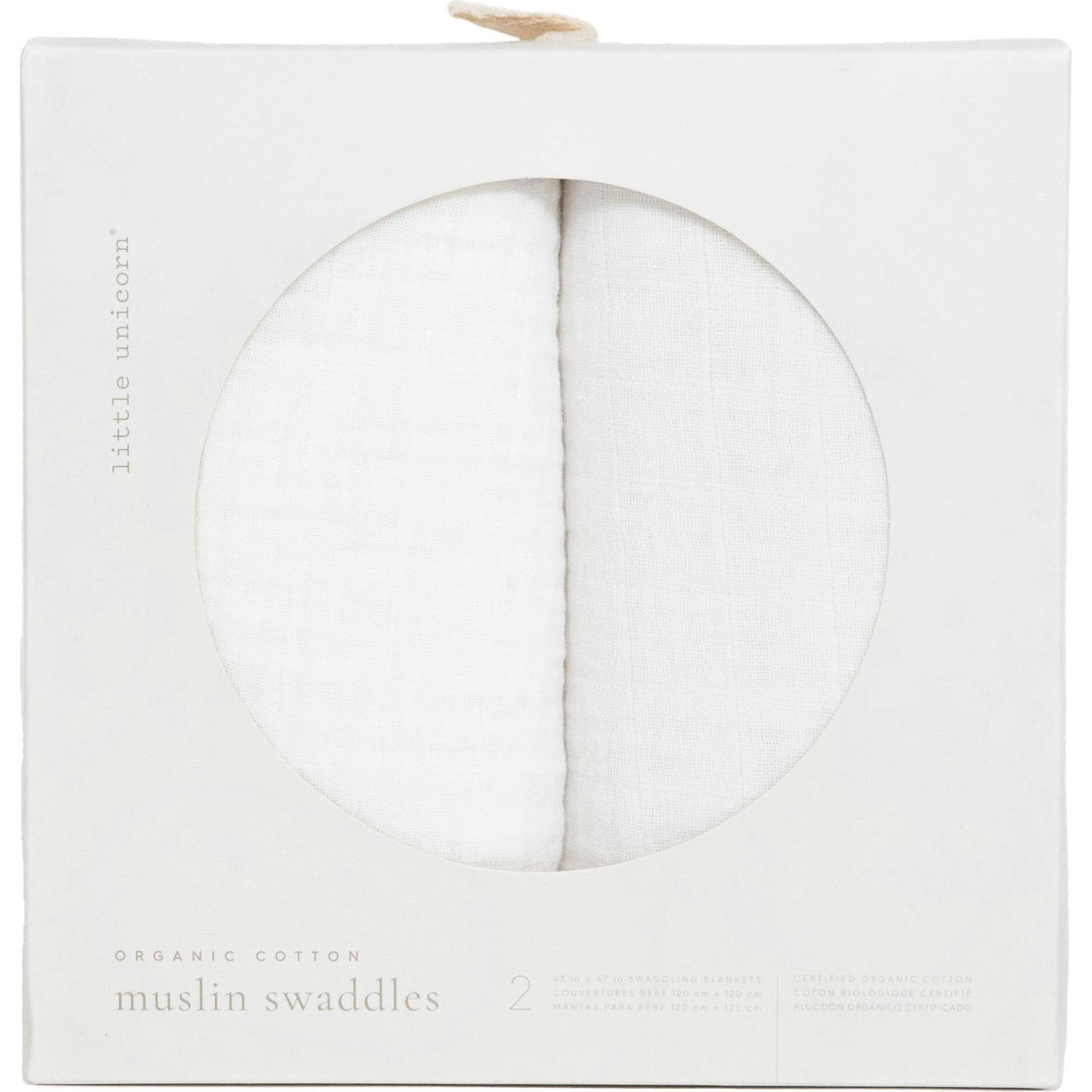 Organic Cotton Muslin Swaddle Blanket - Rosie