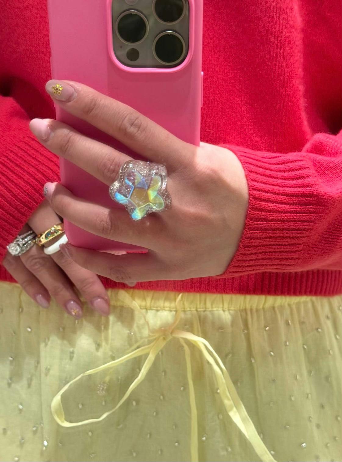 STAR GIRL GLITTER RING