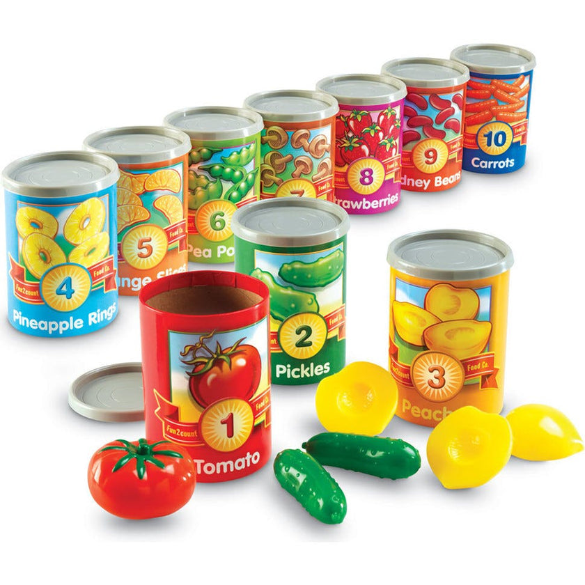 1 to 10 Counting Cans