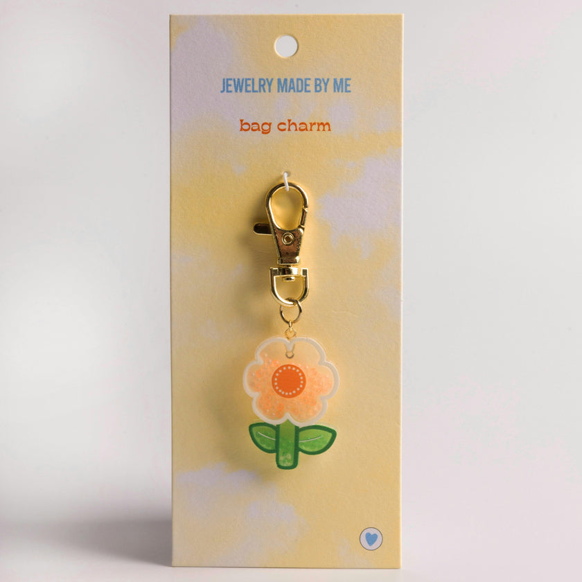 JMBM Kids Seed Bead Shaker Flower Bag Charm Clip